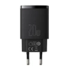 USB-A + USB-C Baseus Compact Quick Charger 20W - black