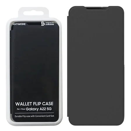 Samsung Galaxy A22 5G Anymode Wallet Flip Case - black