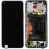 LCD display with frame and battery for Huawei Nova 8i - silver