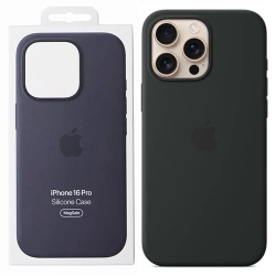 Silikonowe etui Apple iPhone 16 Pro Max Silicone Case MagSafe - czarne (Black)