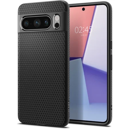 Etui silikonowe do Google Pixel 8 Pro Spigen Liquid Air - czarne (Matte Black)