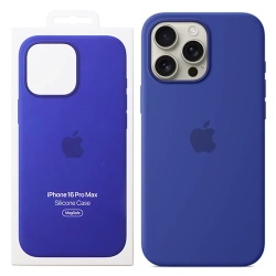 Apple iPhone 16 Pro Max Silicone Case MagSafe - Blue (Ultramarine)