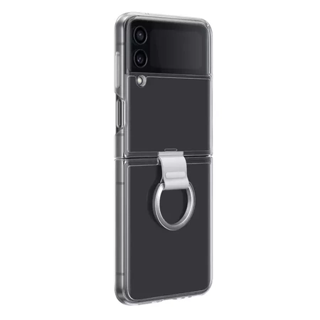 Etui Samsung Clear Cover with Ring do Galaxy Z Flip4 - transparentne