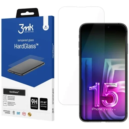 Szkło hartowane na Apple iPhone 15 Plus 3MK Hard Glass