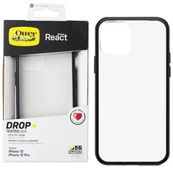 Case for Apple iPhone 12/ 12 Pro OtterBox React Series - transparent with black frame