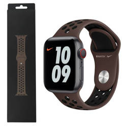 Apple Watch 1/ 2/ 3/ 4/ 5/ 6/ 7 Series 38/ 40/ 41mm Nike Sport Band MJ6J3AM/A - Brown/Black (Ironstone/ Black)