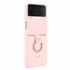 Samsung Galaxy Z Flip4 Silicone Phone Case with Ring - pink