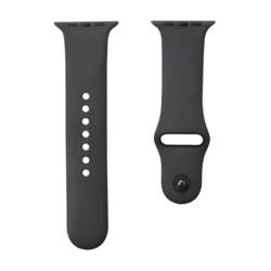Apple Watch 1/ 2/ 3/ 4/ 5/ 6/ 7 Series 42/ 44/ 45 mm pasek Silicone Sport S/M - szaro-czarny (Gray-Black)