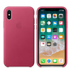 Apple iPhone X Leather Case - dark pink (Pink Fuchsia)