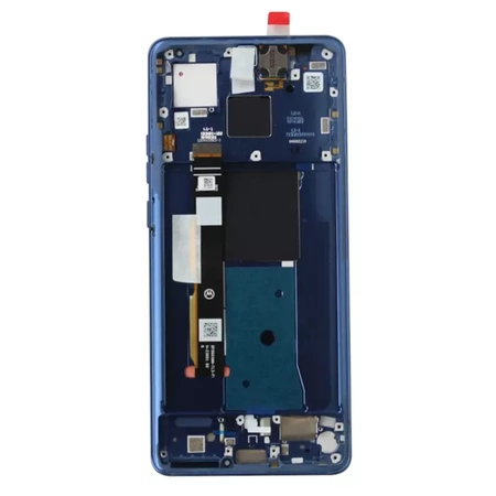 LCD display with bezel for Motorola Edge 40 - blue (Lunar Blue)