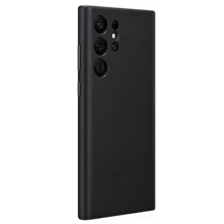 Etui skórzane na telefon Samsung Galaxy S22 Ultra Leather Cover - czarne