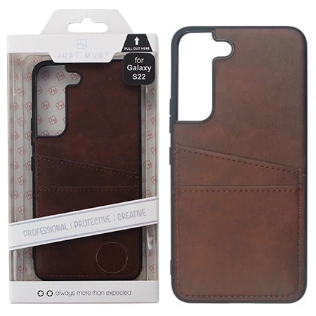 Samsung Galaxy S22 Just Must Y Pocket phone case - brown