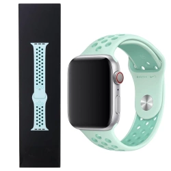 Pasek do Apple Watch 42/ 44/ 45/ 49 Ultra/ Ultra 2 Nike Sport Band - morski (Teal Tint/Tropical Twist)