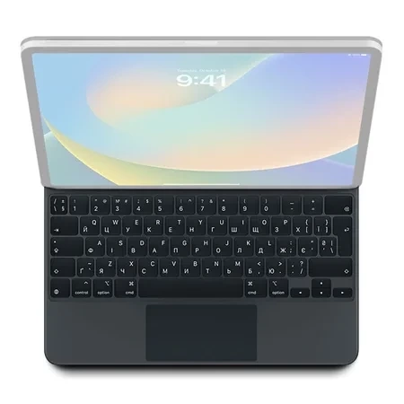 Etui z klawiaturą Apple iPad Pro 12.9" gen. 3/ 4/ 5/ 6/ Air 13" M2 Magic Keyboard (układ ukraiński) - czarne