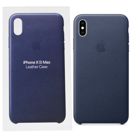 Apple iPhone XS Max Leather Case MRWU2ZM/A - navy blue (Midnight Blue)