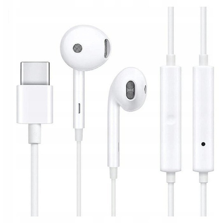 Oppo MH147 USB-C headphones with remote control and microphone - white