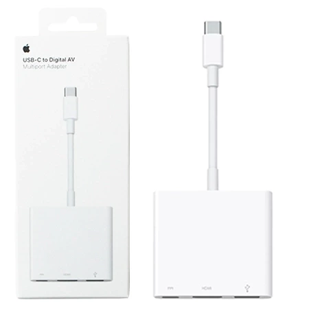 Apple adapter from USB-C to Digital AV connector - white