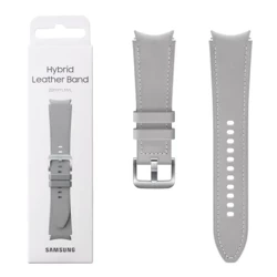 Samsung Galaxy Watch 4/ Watch 4 Classic/ Watch 5/ Watch 5 Pro Hybrid Leather Band 20 mm M/L - silver