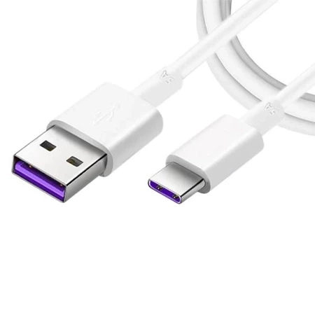 Cable from USB-A to USB-C Huawei HL1289 5A - white 1 m