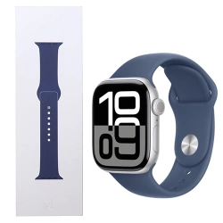 Pasek do Apple Watch 10 42 mm Sport Band S/M - niebieski (Denim)