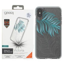 Apple iPhone X/ XS case GEAR4 Victoria ICXVIC01 - transparent with green pattern (Jungle)