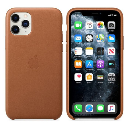 Apple iPhone 11 Pro Leather Case MWYD2ZM/A - brown (Saddle Brown)