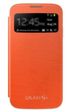 Samsung Galaxy S4 S-View Cover phone case - orange