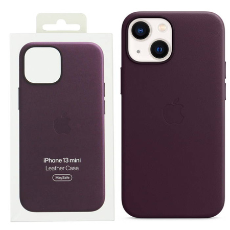 Apple iPhone 13 mini leather case Leather Case MagSafe MM0G3ZE/A - purple (Dark Cherry)