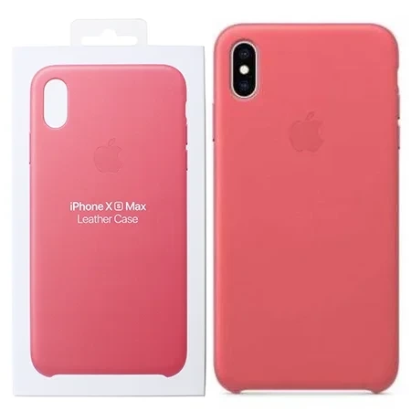 Apple iPhone XS Max Leather Case - Pink (Peony Pink)