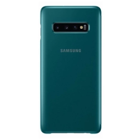 Etui na telefon Samsung Galaxy S10 Plus Clear View Cover - zielone [OUTLET]