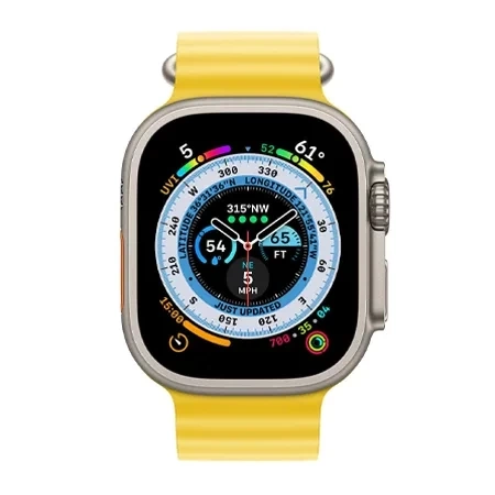 Pasek Apple Watch 42/ 44/ 45/ 49 Ultra/ Ultra 2 Ocean Band - żółty (Yellow)