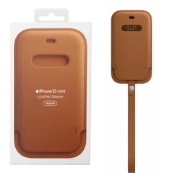 Apple iPhone 12 mini Sleeve MagSafe case - brown (Saddle Brown)