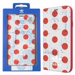 Apple iPhone X/ XS etui Booklet Case CJ1302 - biało-czerwone