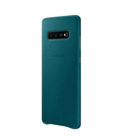 Samsung Galaxy S10 Plus Leather Cover phone case - green [OUTLET]