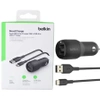 Ładowarka samochodowa Belkin Boost Charge Dual USB-A + kabel USB-C - 24W
