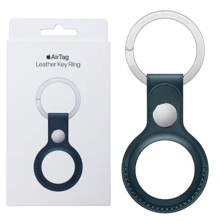 Apple AirTag Leather Key Ring - marine (baltic blue)