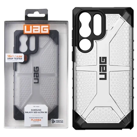 Samsung Galaxy S23 Ultra UAG Plasma phone case - transparent with black frame