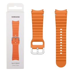 Silicone strap for Samsung Galaxy Watch 4/ 4 Classic/ 5/ 5 Pro/ 6/ 6 Classic/ 7 Sport Band One Click 20 mm M/L - orange