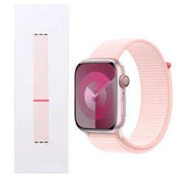 Strap for Apple Watch 42/ 44/ 45/ 49 Ultra/ Ultra 2 Sport Loop - Pink (Light Pink)