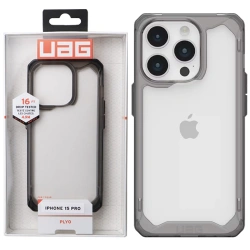 Case for Apple iPhone 15 Pro UAG Plyo - transparent with black frame (Ash)