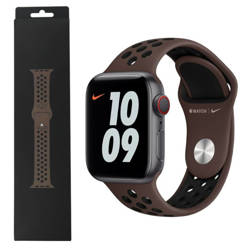 Apple Watch 1/ 2/ 3/ 4/ 5/ 6/ 7 Series 38/ 40/ 41mm pasek Nike Sport Band MJ6J3AM/A - brązowo-czarny (Ironstone/ Black)