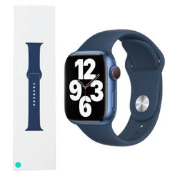 Apple Watch 1/ 2/ 3/ 4/ 5/ 6/ 7 Series 42/ 44/ 45mm pasek Sport Band MKUW3ZM/A - niebieski (Abyss Blue)