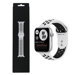 Apple Watch Series 1/ 2/ 3/ 4/ 5/ 6/ 7 Series 42/ 44/ 45mm pasek Nike Sport Band MX8F2AM/A - szaro-czarny (Pure Platinum/Black)