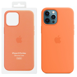 Apple iPhone 12 Pro Max etui Silicone Case MagSafe MHL83ZM/A - pomarańczowe (Kumquat)