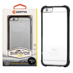 Apple iPhone 6/ 6s etui Griffin Survivor Core GB38865 - transparentny z czarną ramką