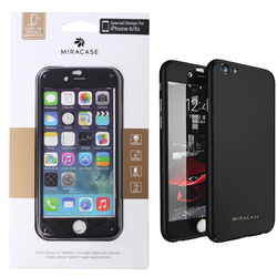 Apple iPhone 6/ 6s etui + szkło hartowane Miracase Full Protection 360 - czarne