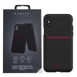 Apple iPhone X etui Bugatti Flexcity Snap Case  - czarne