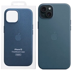 Etui Apple iPhone 15 FineWoven Case MagSafe - niebieskie (Pacific Blue)