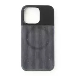 Etui Atom Studios Split Wood Fibre MagSafe do Apple iPhone 13 Pro - czarne