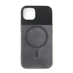 Etui Atom Studios Split Wood Fibre MagSafe do Apple iPhone 13 - czarne